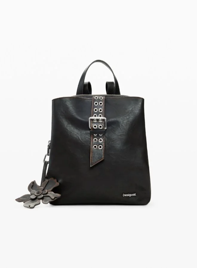 DESIGUAL Small backpack with flower appliques